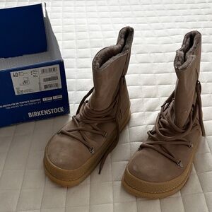 Birkenstock Beige Lace Up Boots